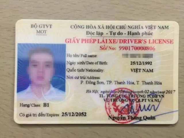 Bằng Lái Xe Ô Tô B1