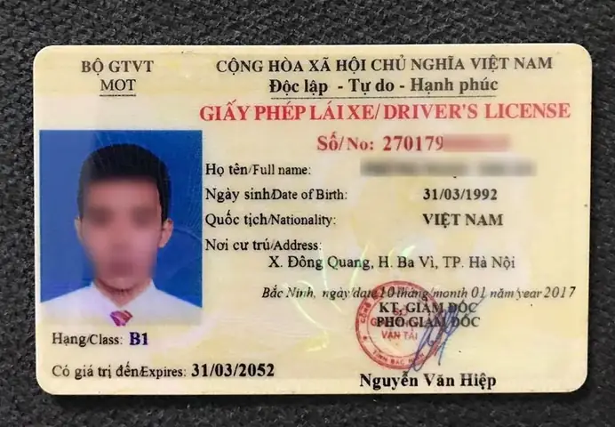 Bằng Lái Xe Ô Tô B11