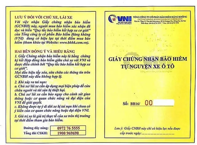 Bảo Hiểm Xe Ô Tô Hàng Không