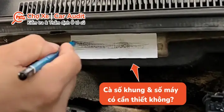 Cách Cà Số Khung Số Máy Xe Ô Tô