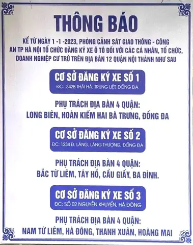 Đăng Ký Xe Ô Tô Hà Nội