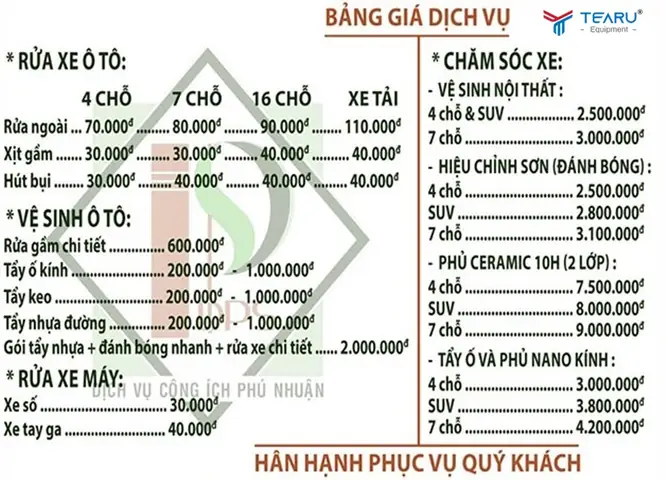 Giá Rửa Xe Ô Tô