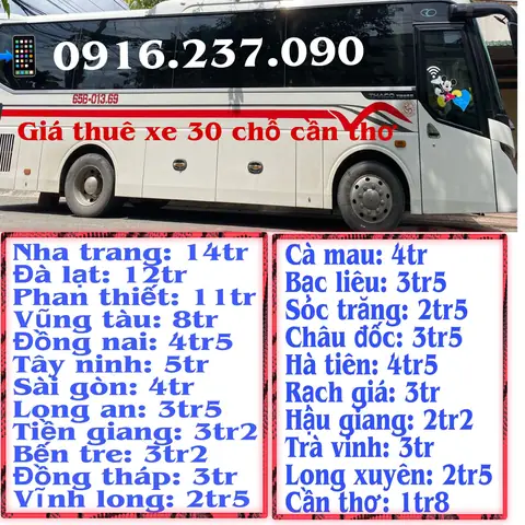 Giá Thuê Xe Ô Tô 30 Chỗ