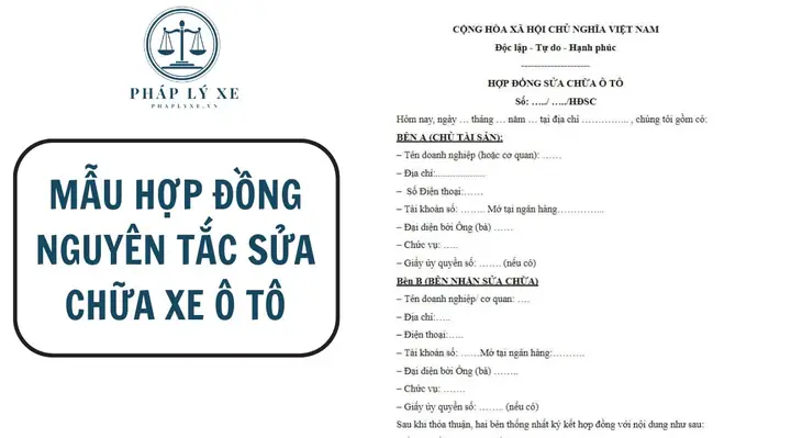 Hợp Đồng Nguyên Tắc Sửa Chữa Xe Ô Tô