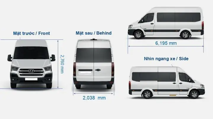 Kích Thước Xe Ô Tô 16 Chỗ