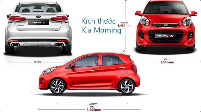 Kích Thước Xe Ô Tô Kia Morning