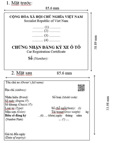Mẫu Giấy Đăng Ký Xe Ô Tô Mới Nhất