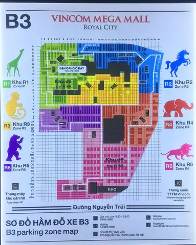 Phí Gửi Xe Ô Tô Royal City