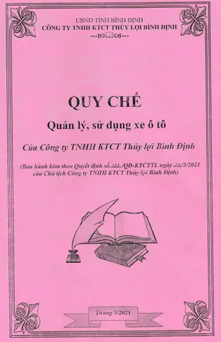 Quy Chế Sử Dụng Xe Ô Tô