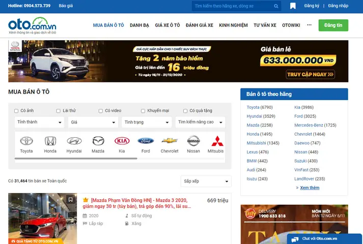 Trang Web Xe Ô Tô