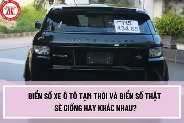Biển Số Tạm Xe Ô Tô