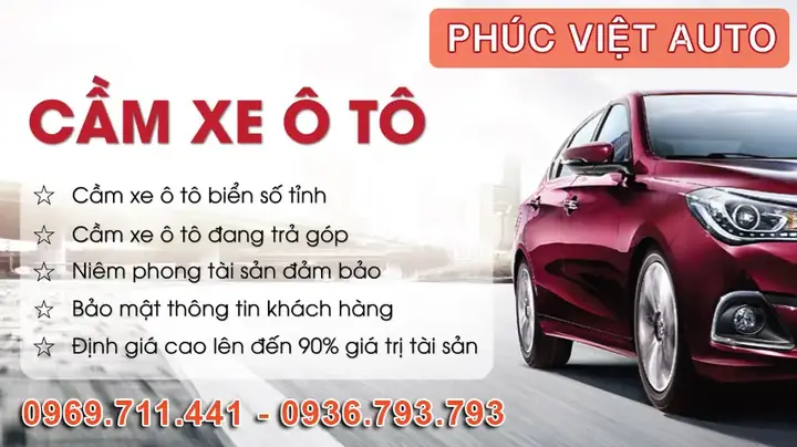 Cầm Xe Ô Tô Lãi Suất Thấp