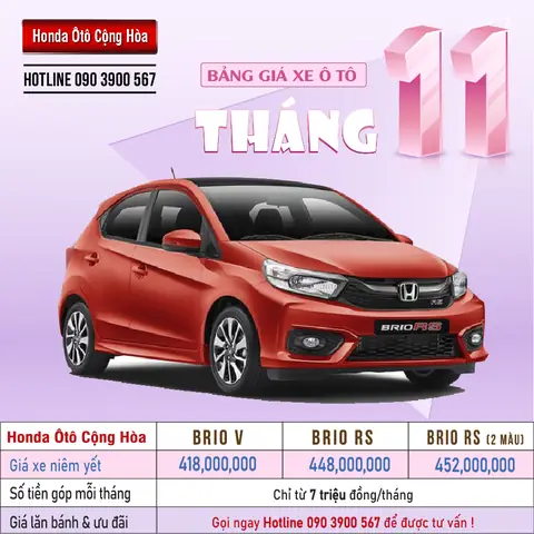 Giá Xe Ô Tô Tháng 11