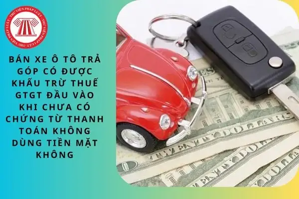 Khấu Trừ Thuế Gtgt Xe Ô Tô