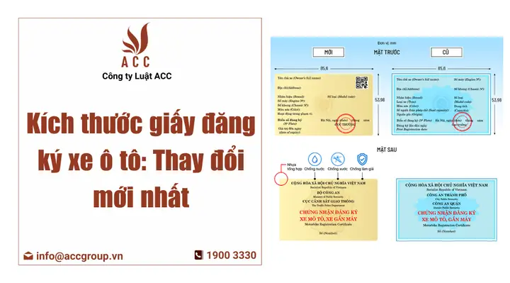 Kích Thước Giấy Đăng Ký Xe Ô Tô