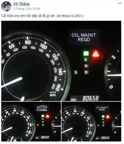 Lỗi Xe Ô Tô Maint Reqd