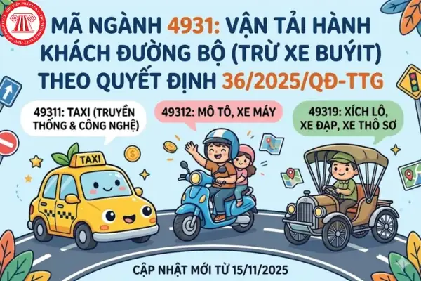 Mã Ngành Vận Tải Hành Khách Bằng Xe Ô Tô