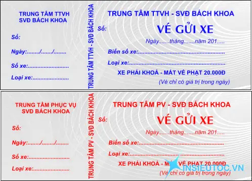 Mẫu Phiếu Trông Giữ Xe Ô Tô Tháng