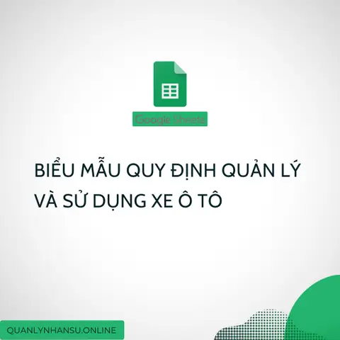 Mẫu Quản Lý Xe Ô Tô