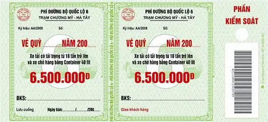 Mẫu Vé Xe Ô Tô