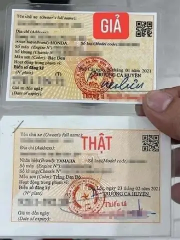Nhận Biết Đăng Ký Xe Ô Tô Giả