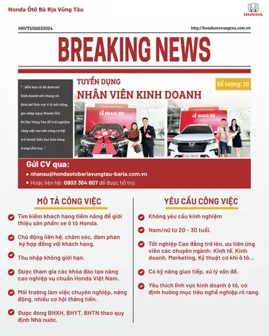 Nhân Viên Kinh Doanh Xe Ô Tô