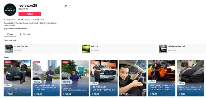 Những Kênh Youtube Review Xe Ô Tô