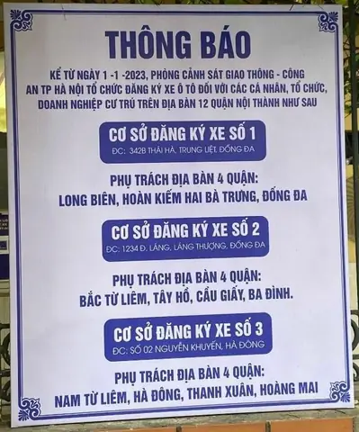 Nơi Đăng Ký Xe Ô Tô Quận Đống Đa