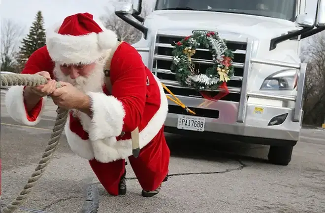 Ông Già Noel Đi Xe Ô Tô