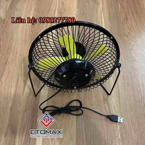 Quạt Để Bàn Cắm Xe Ô Tô Cổng Usb