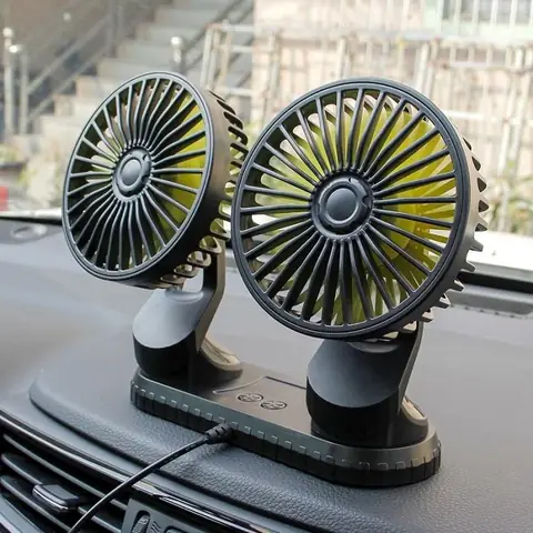 Quạt Điện Mini Đôi Dáng Trên Xe Ô Tô