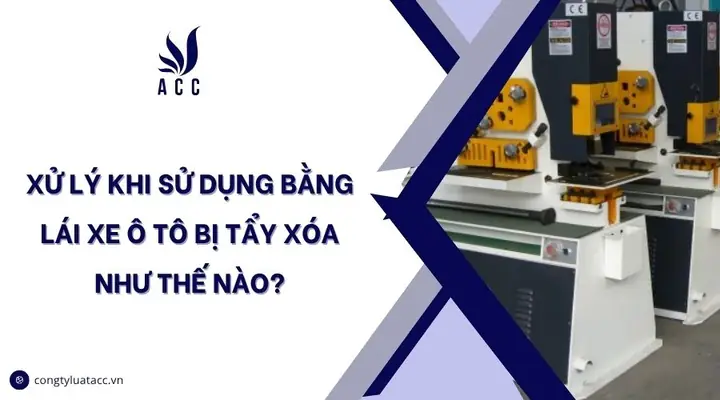 Sử Dụng Bằng Lái Xe Ô Tô Bị Tẩy Xóa