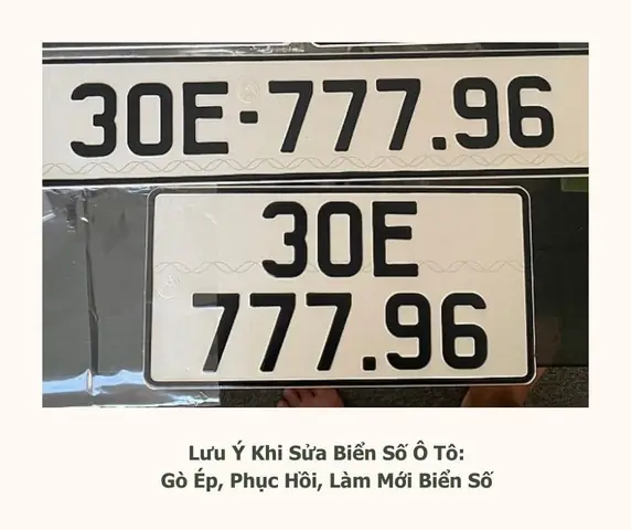 Sửa Biển Số Xe Ô Tô