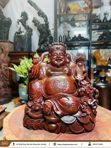 Thần Tài Để Xe Ô Tô Bằng Gỗ