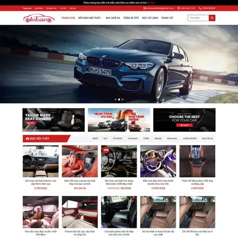 Theme Wordpress Nội Thất Xe Ô Tô