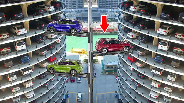 Thiết Kế Bãi Giữ Xe Ô Tô Có 5 Hàng