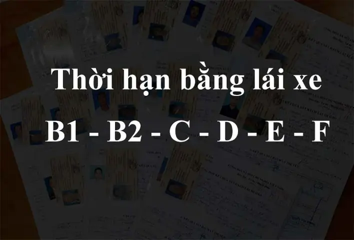 Thời Hạn Đổi Bằng Lái Xe Ô Tô B2
