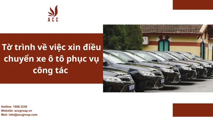 Tờ Trình Xin Điều Chuyển Xe Ô Tô