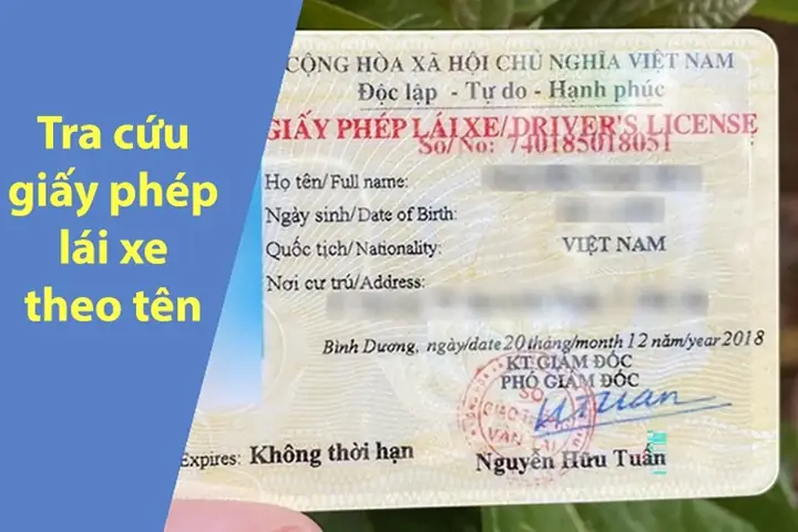 Tra Cứu Bằng Lái Xe Ô Tô Theo Tên