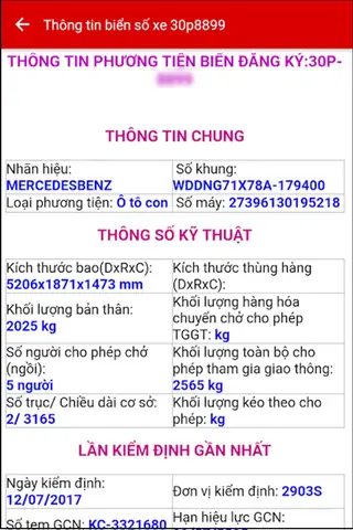 Tra Cứu Thông Tin Kiểm Định Xe Ô Tô