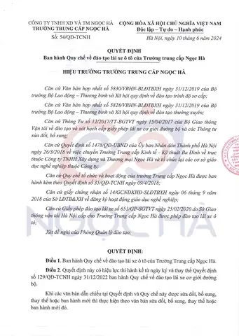 Trung Tâm Đào Tạo Lái Xe Ô Tô Số 10