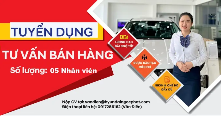 Tuyển Nhân Viên Kinh Doanh Xe Ô Tô